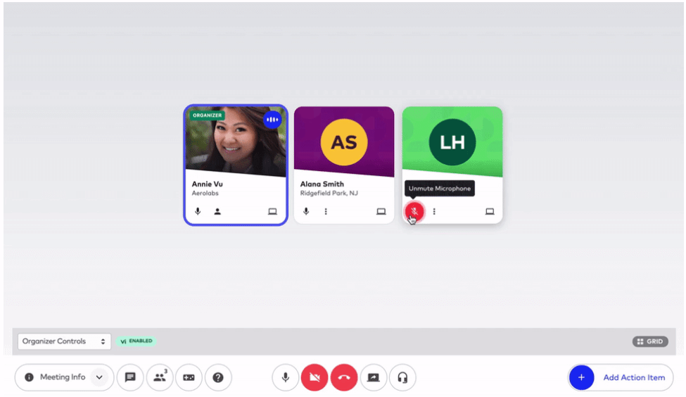 muting someone in a dialpad conference call