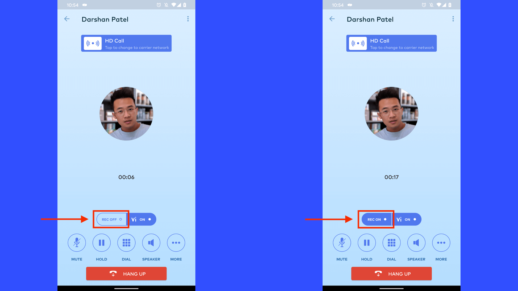 recording a call in dialpad android app