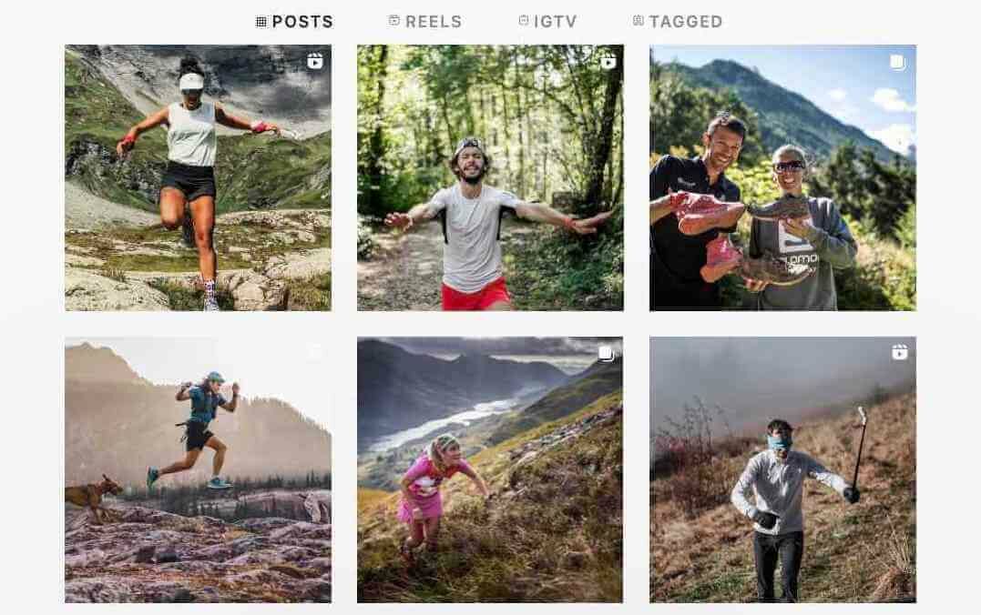 Example of visual storytelling from Salomon Running