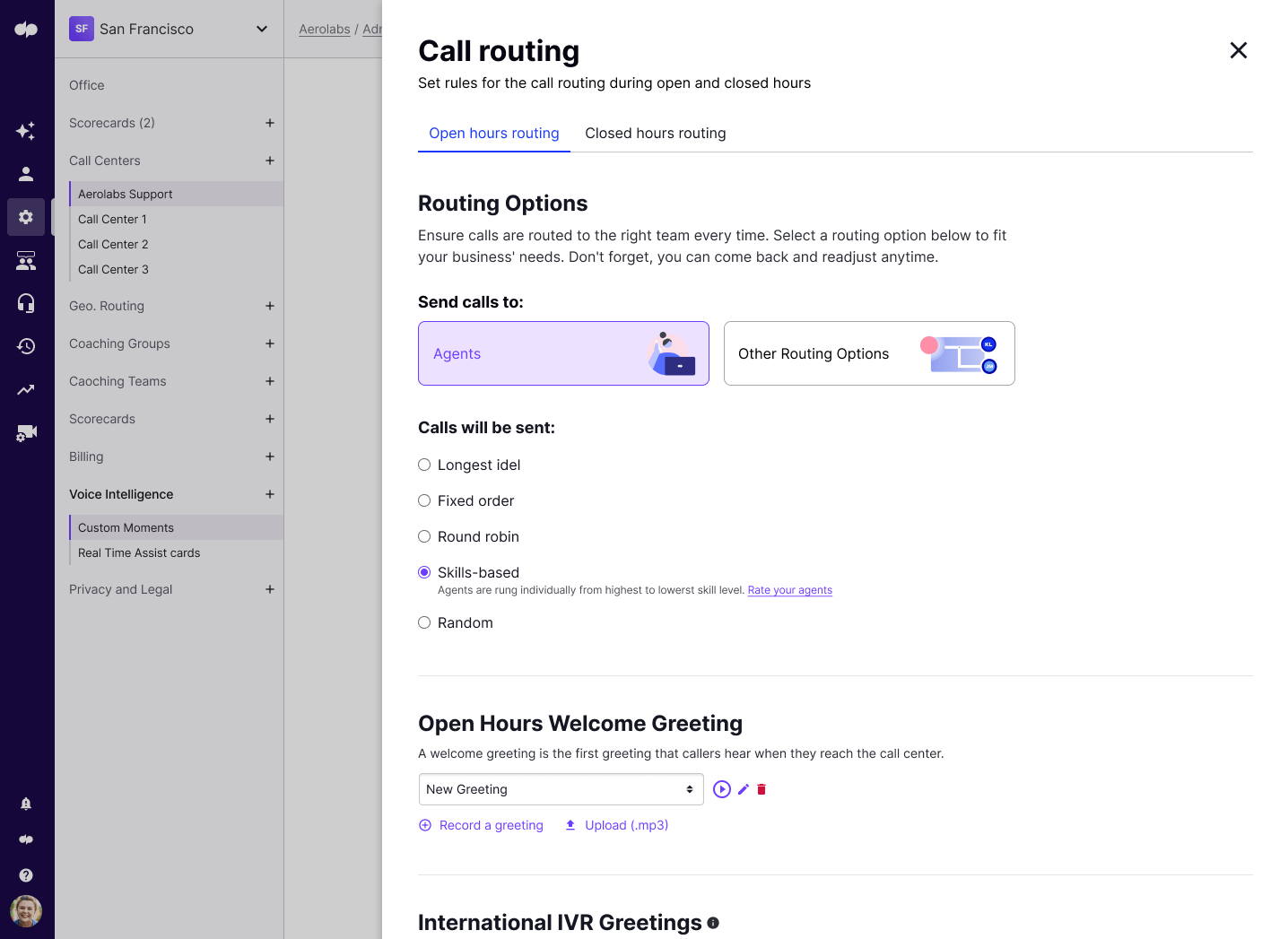 skills based routing in dialpad contact center