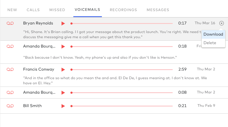 visual voicemail in dialpad
