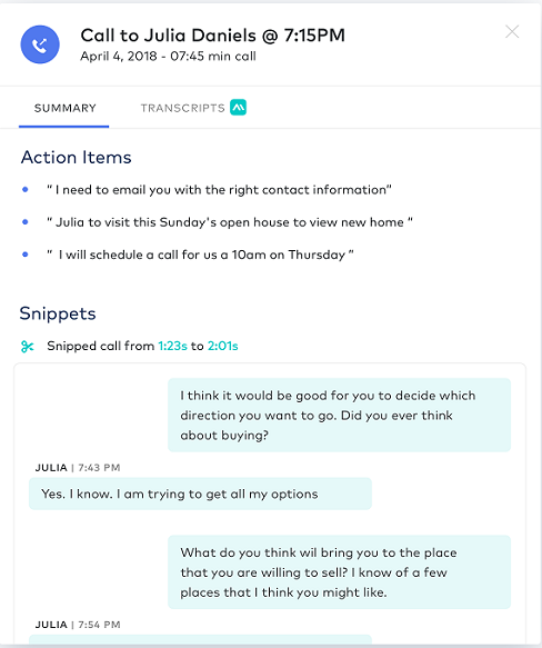 dialpad voice intelligence call transcripts