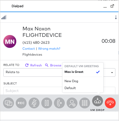 voicemail drop example