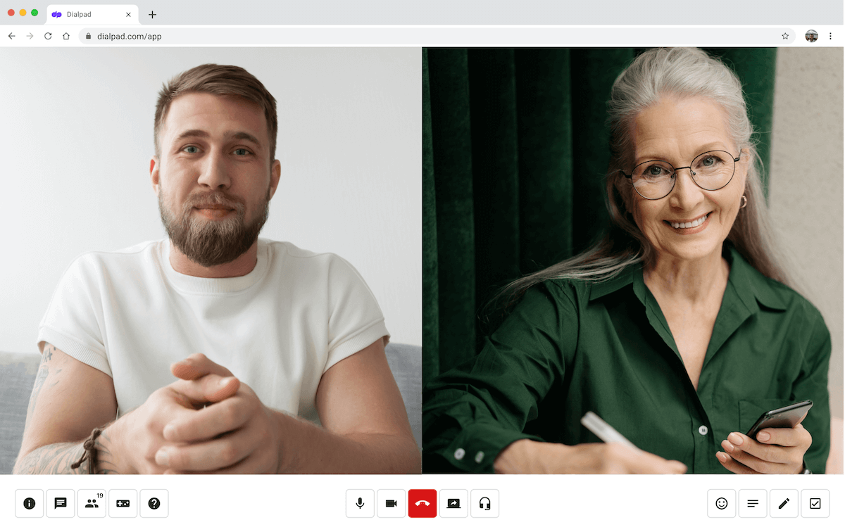 browser based meetings in dialpad