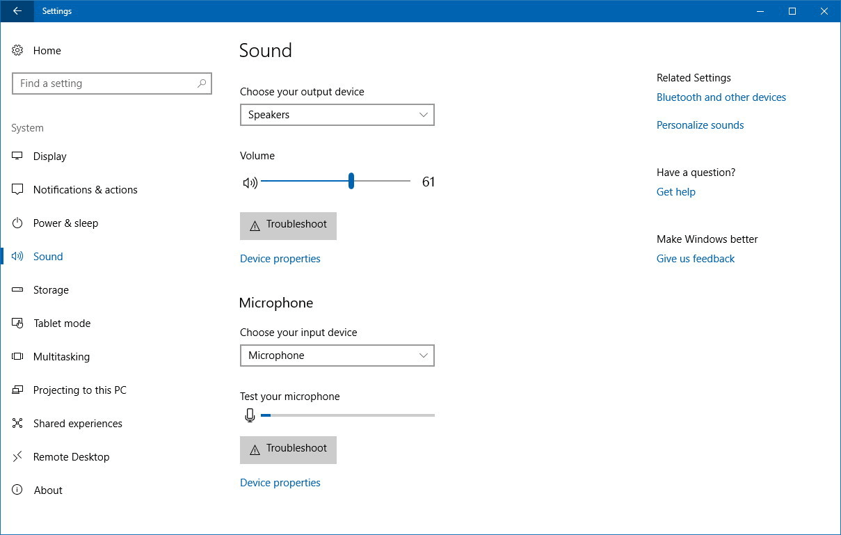 windows sound settings
