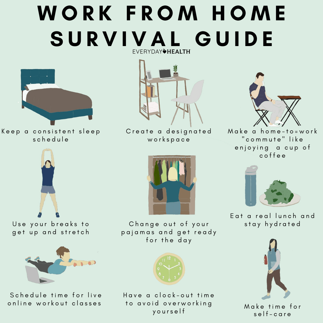 work from home survival guide infographic