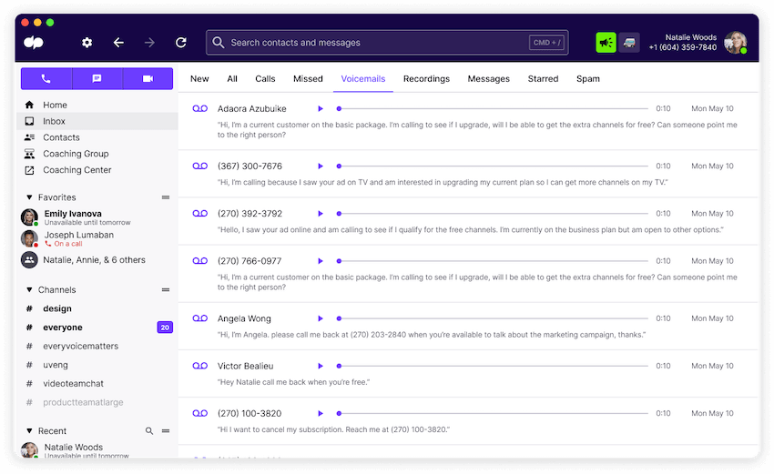 Visual voicemail in dialpad blog size