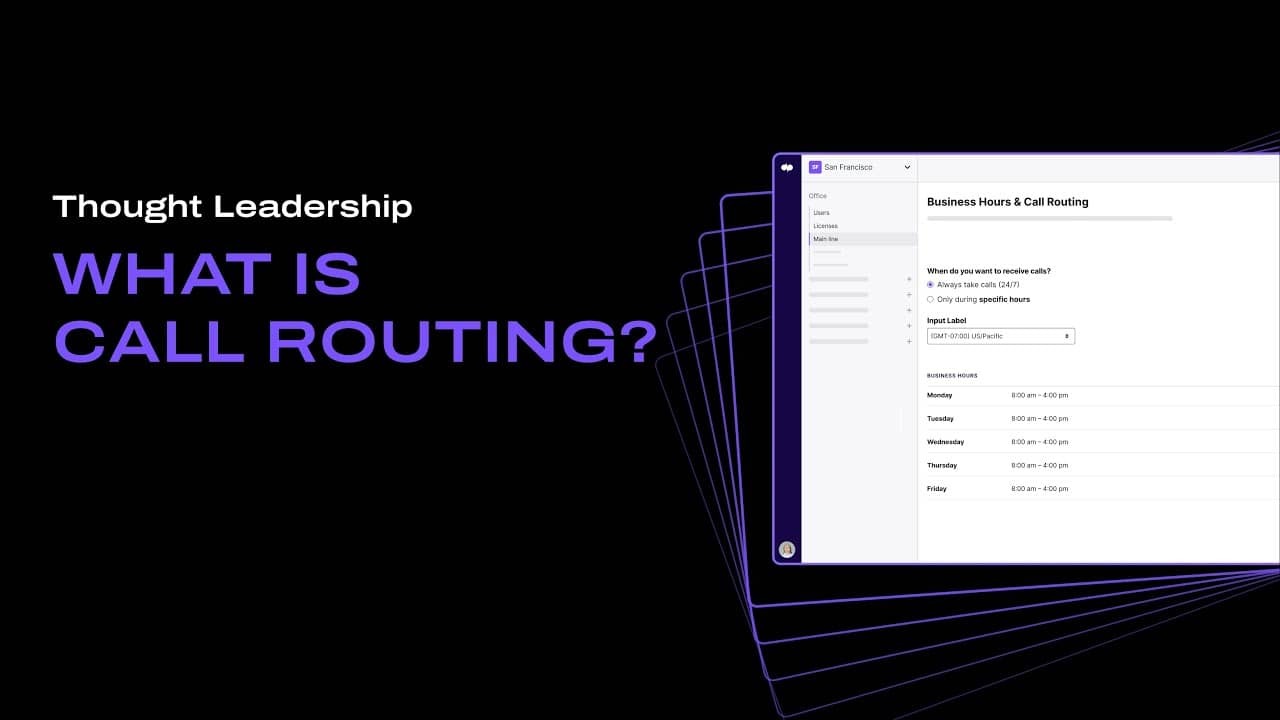What is call routing
