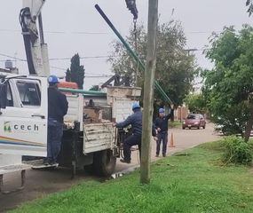 Se instalaron nuevas luminarias LED en Chacabuco