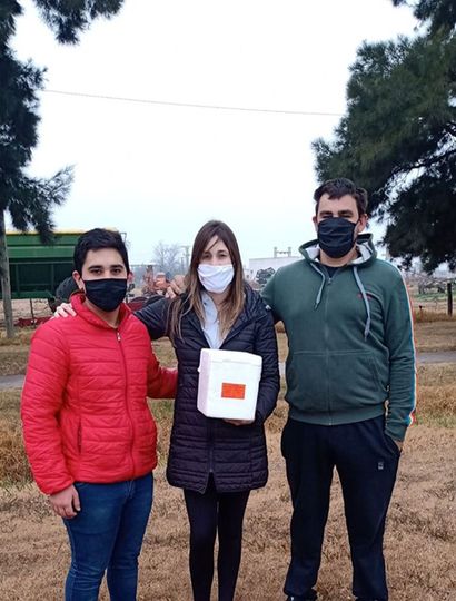 Medicación oncológica entregada a una familia de Bahía Blanca.