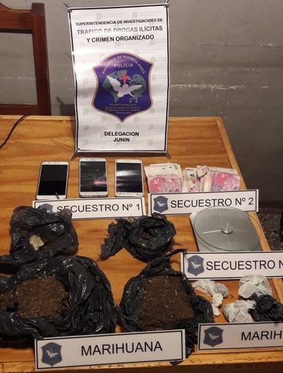 Seis detenidos en varios allanamientos: secuestraron drogas y armas de fuego