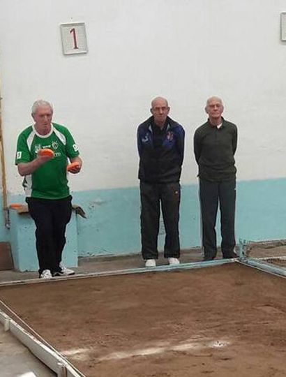 Pablo Durañy en la competencia de tejo, en la final 2017 de los Juegos Bonaerenses, logrando medalla de oro.