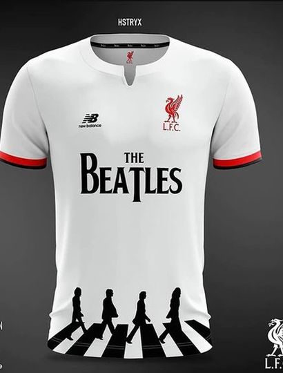 La camiseta del Liverpool en homenaje a The Beatles