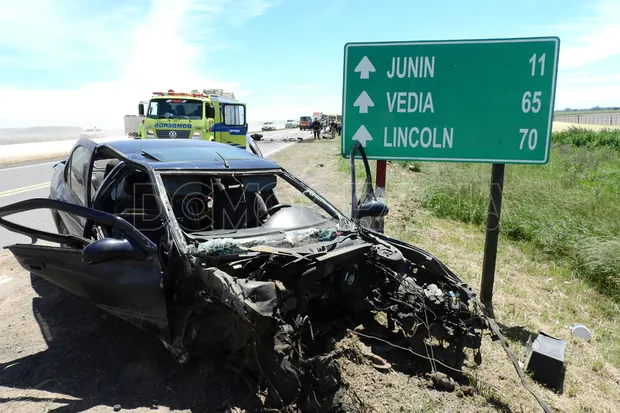Siete heridos en un siniestro vial sobre la Ruta Nacional Nº 7 • Diario ...