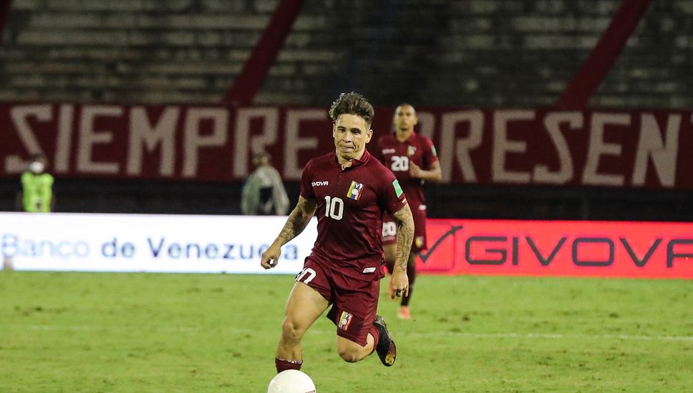 Yeferson Soteldo ya está listo para jugar con la selección de Venezuela frente a Perú.