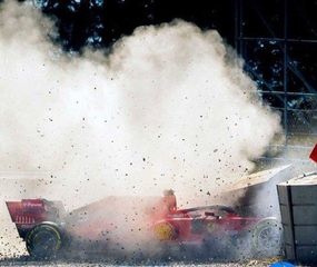Ayer, en Barcelona, Sebastian Vettel sufrió un accidente