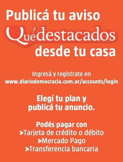 Podes publicar tu clasificado en Qué Destacados por Internet