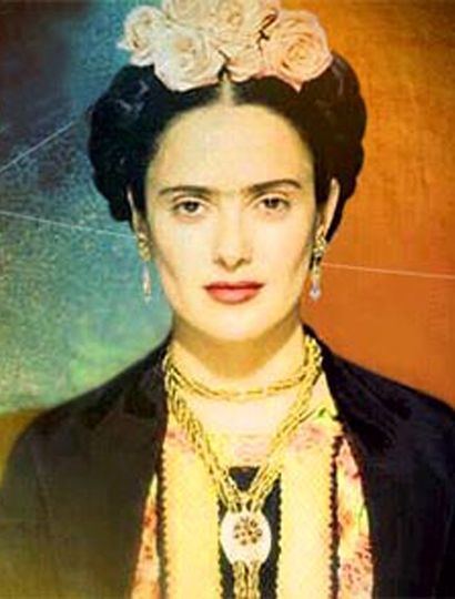 Salma Hayek, como Frida Kahlo.