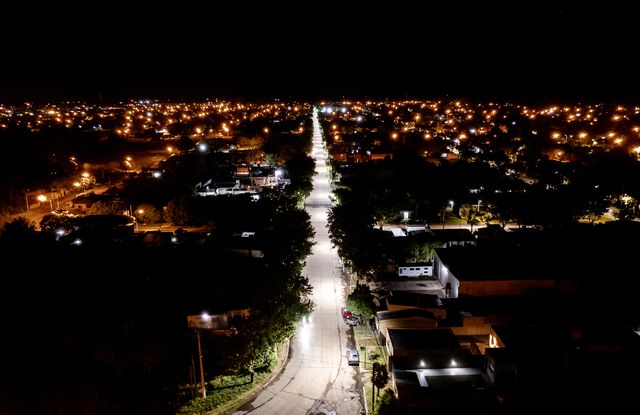 General Viamonte avanza en la modernización del alumbrado público