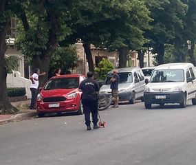 Accidente en avenida San Martín y calle Belgrano
