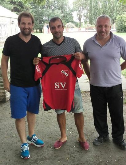 Nicolás Sardi (presidente), Ever Gallo (DT de primera) y Gustavo Luque (PF primera).