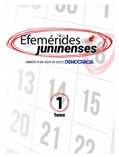 La tapa del primer número de Efemérides Juninenses.