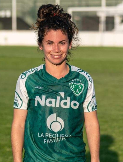 Florencia Gamarra, integrante del equipo de fútbol femenino de Sarmiento.