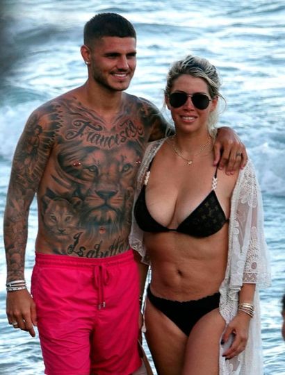 Wanda Nara y Mauro Icardi, al natural y sin photoshop