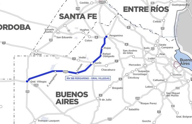 La Ruta 188 pasará a manos del Estado nacional, pero el peaje de Junín se mantendrá