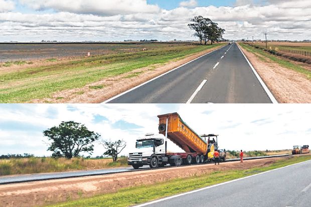 El antes y después de la Ruta 7 que se está transformando en autopista ...
