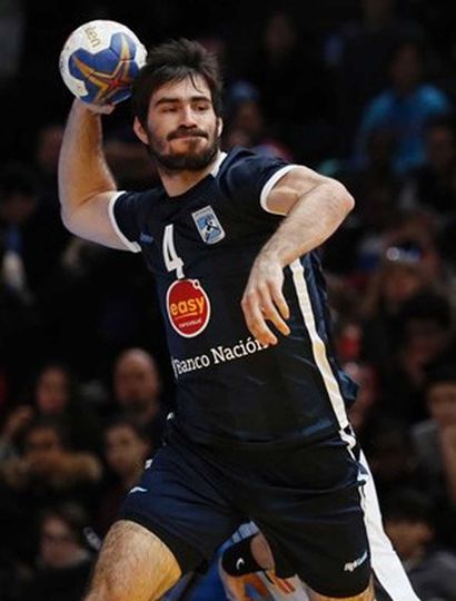 Sebastián Simondet, integrante de la Selección Argentina de handball masculino.