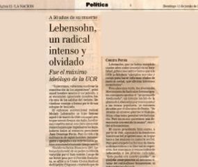 Lebensohn un radical intenso y olvidado
