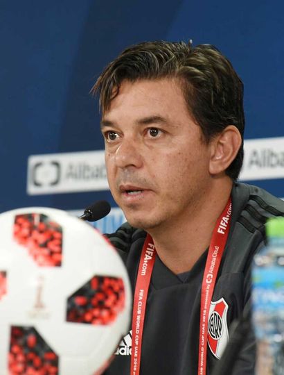 Marcelo Gallardo brindó una conferencia de prensa.