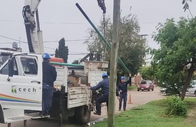 Se instalaron nuevas luminarias LED en Chacabuco