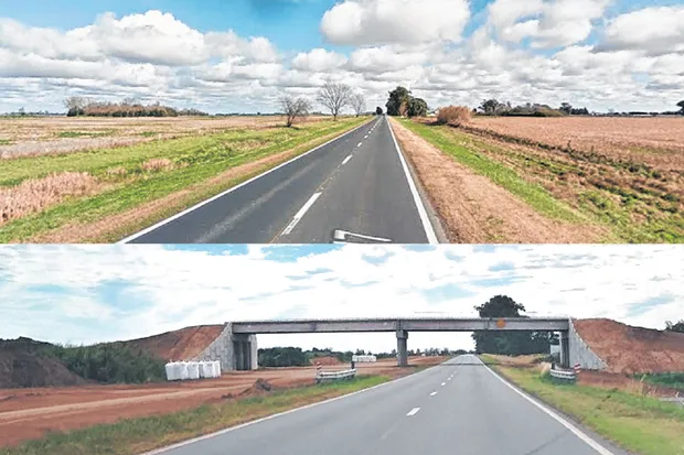 El antes y después de la Ruta 7 que se está transformando en autopista ...