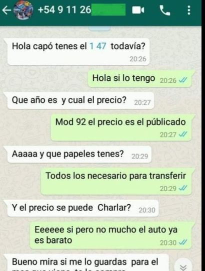 La insólita pelea en WhatsApp por un Fiat 147 que se volvió viral