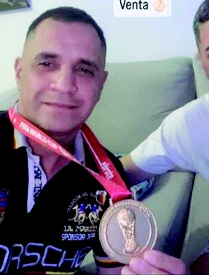 Palacios se quedó sin su medalla del Mundial