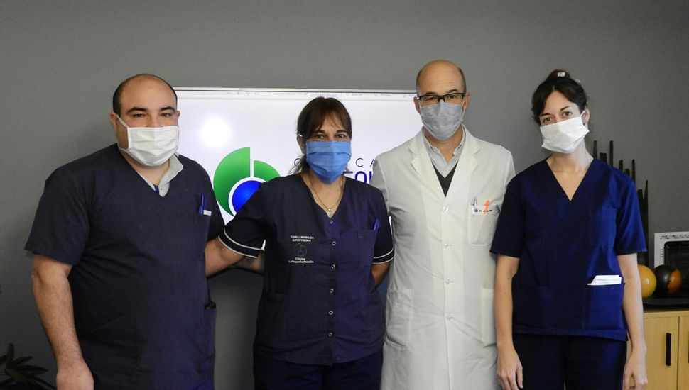 Parte del equipo de profesionales que intervino en la ablación.