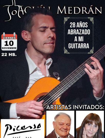 Joaquín Medrán tocará para celebrar sus 28 años con la música.