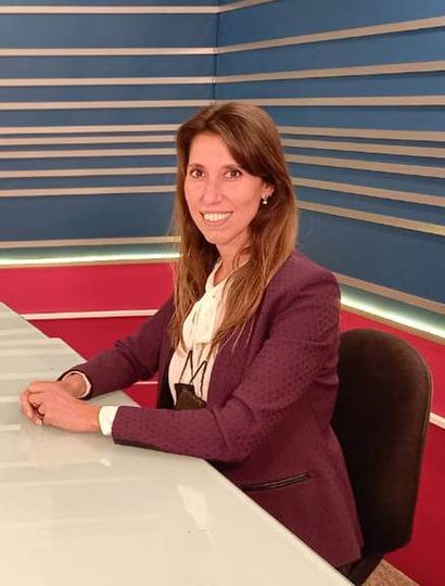 La concejala Victoria Muffarotto (Frente de Todos), en TeleJunín.