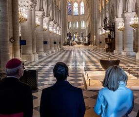 Revelan el interior de Notre Dame por primera vez desde el incendio