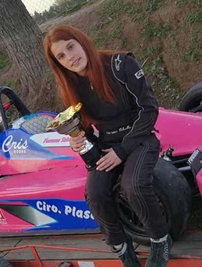 Fiamma Tabella compite hoy en el kartódromo de Zárate