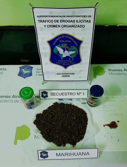 La marihuana fue incautada.