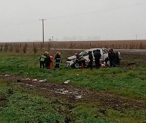 Vuelco en la autopista de Ruta 7: un hombre herido