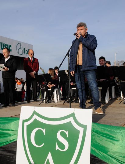 Fernando Chiófalo, en el acto inaugural de Ciudad Deportiva.