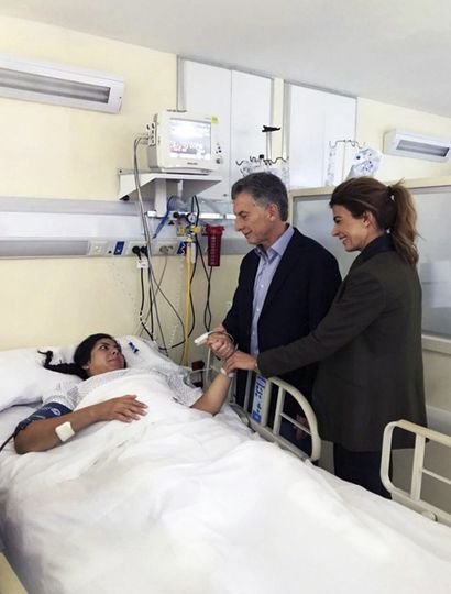 Mauricio Macri y Juliana Awada visitaron a Rocío.