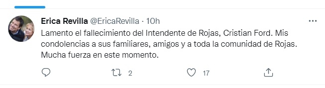 Mensaje de Érica Revilla