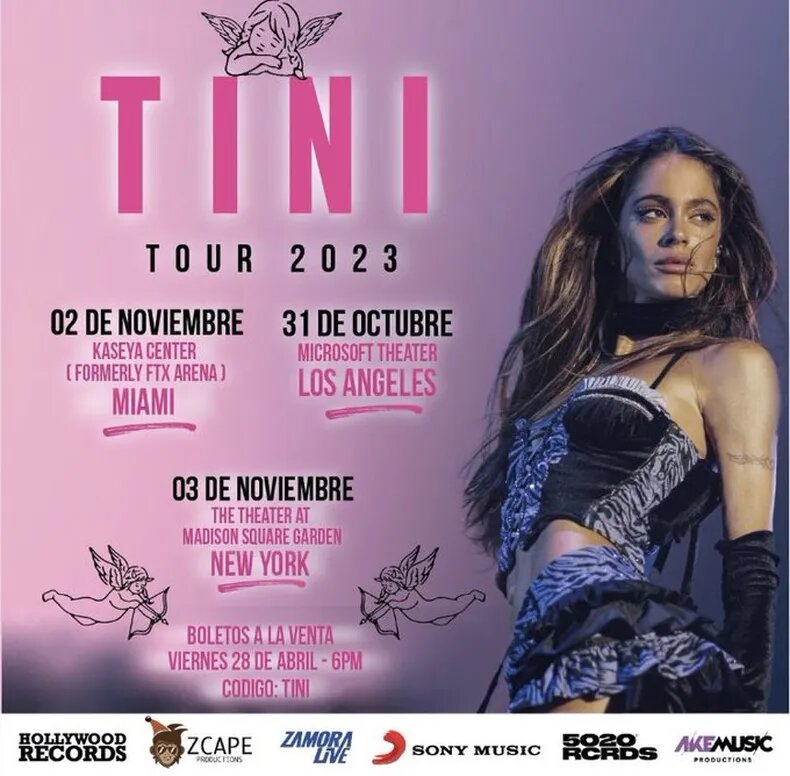 Tini presentó su primer gira por Estados Unidos