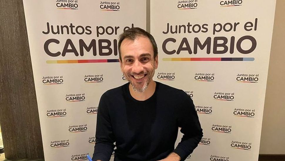 Pablo Petrecca durante el anuncio de su tercera candidatura