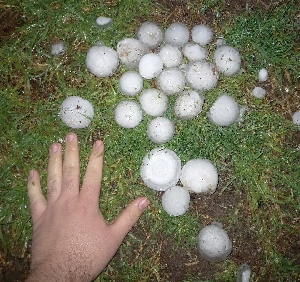  Granizo en Pergamino. Imagen: @BenjaTenorio